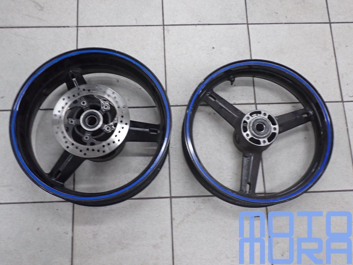 Velgenset Suzuki GSXR 600 & 750 2000 - 2005 K1 - K5 GSX-R GS, Gebruikt, -, -, Ophalen of Verzenden