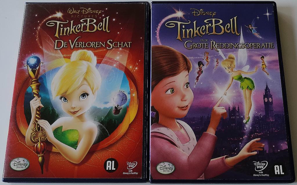 Dvd *** TINKERBELL *** 2 stuks Walt Disney, Tekenfilm, Ophalen of Verzenden, Zo goed als nieuw, Alle leeftijden