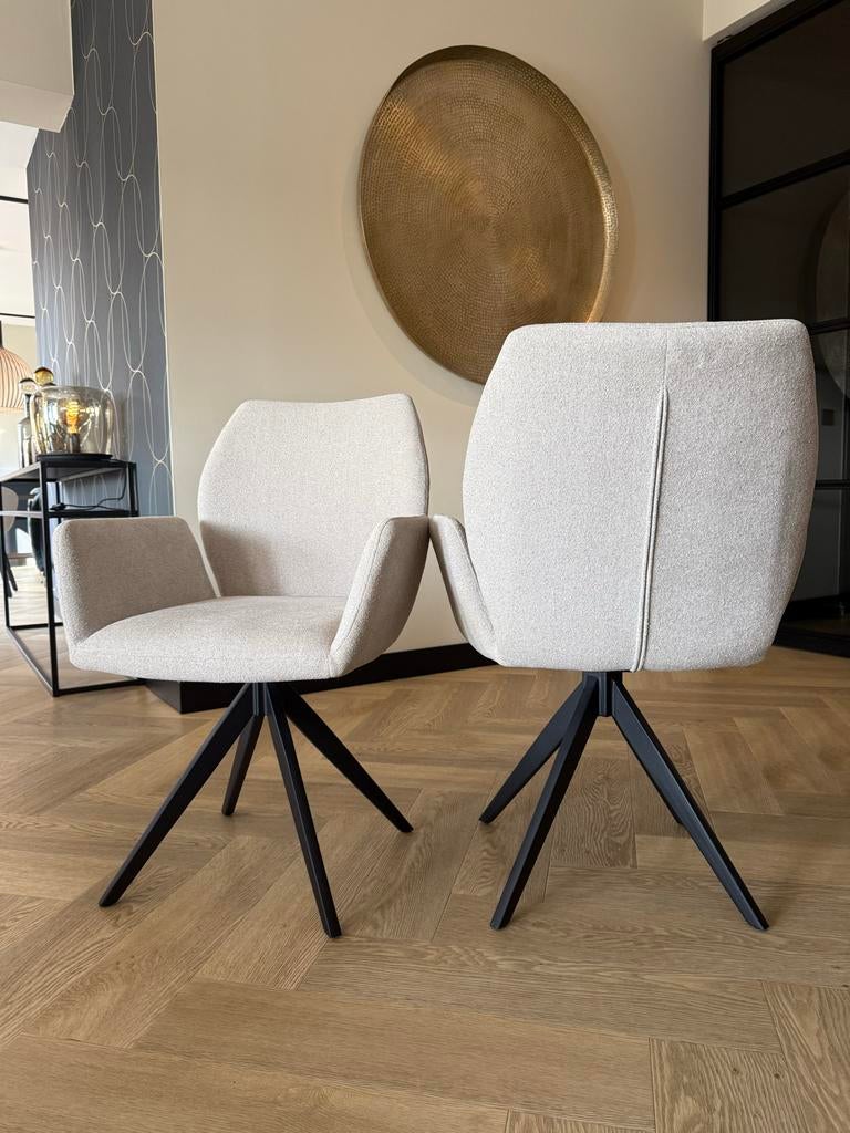 Set van 2 Zen Lifestyle eetkamerstoelen, Huis en Inrichting, Stoelen, Ophalen, Twee, Overige kleuren, Zo goed als nieuw
