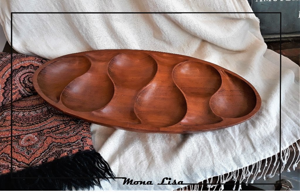 Teakhouten Schaal, Laur Jensen –  46 cm, Ophalen of Verzenden