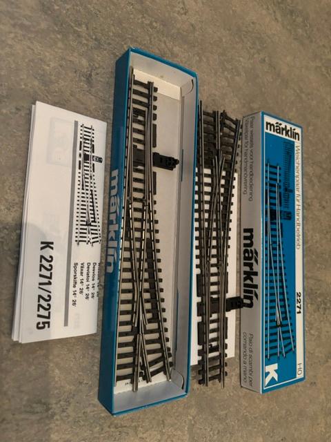 Märklin K-rails 2241, 2251, 2257, 2271, 2275, Hobby en Vrije tijd, Modeltreinen | H0, Ophalen, Wisselstroom, Rails, Zo goed als nieuw