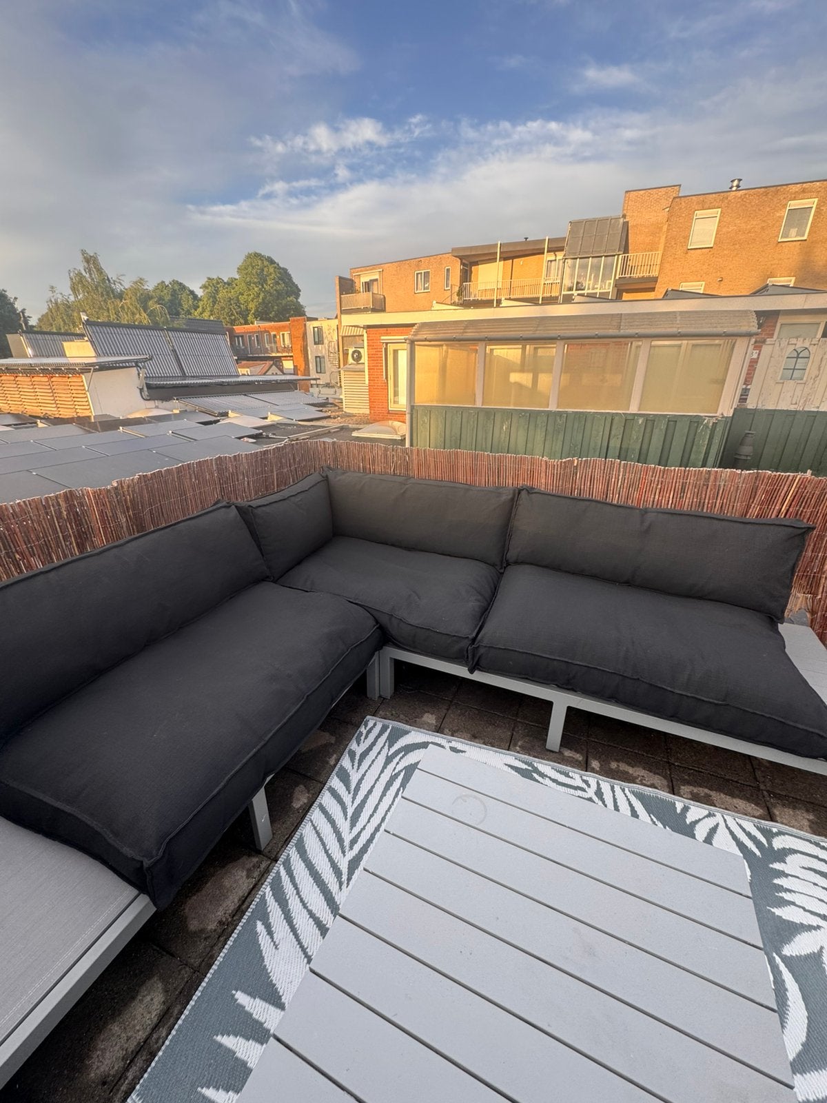 Palletkussens (antraciet/zwart) zeer nette staat, Tuin en Terras, Tuinsets en Loungesets, Ophalen, Zo goed als nieuw