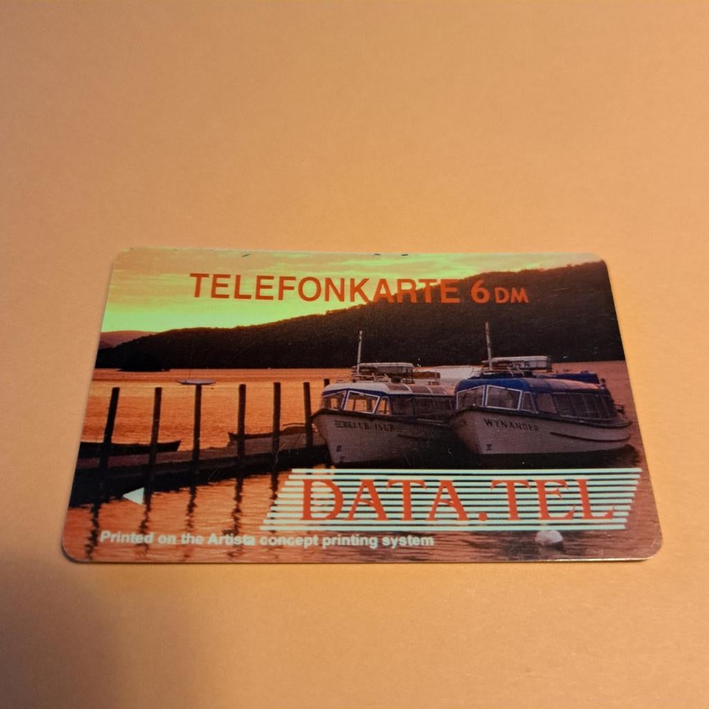 Vintage Telefoonkaart 6 DM Data.Tel - Duitsland, Ophalen of Verzenden, Buitenland