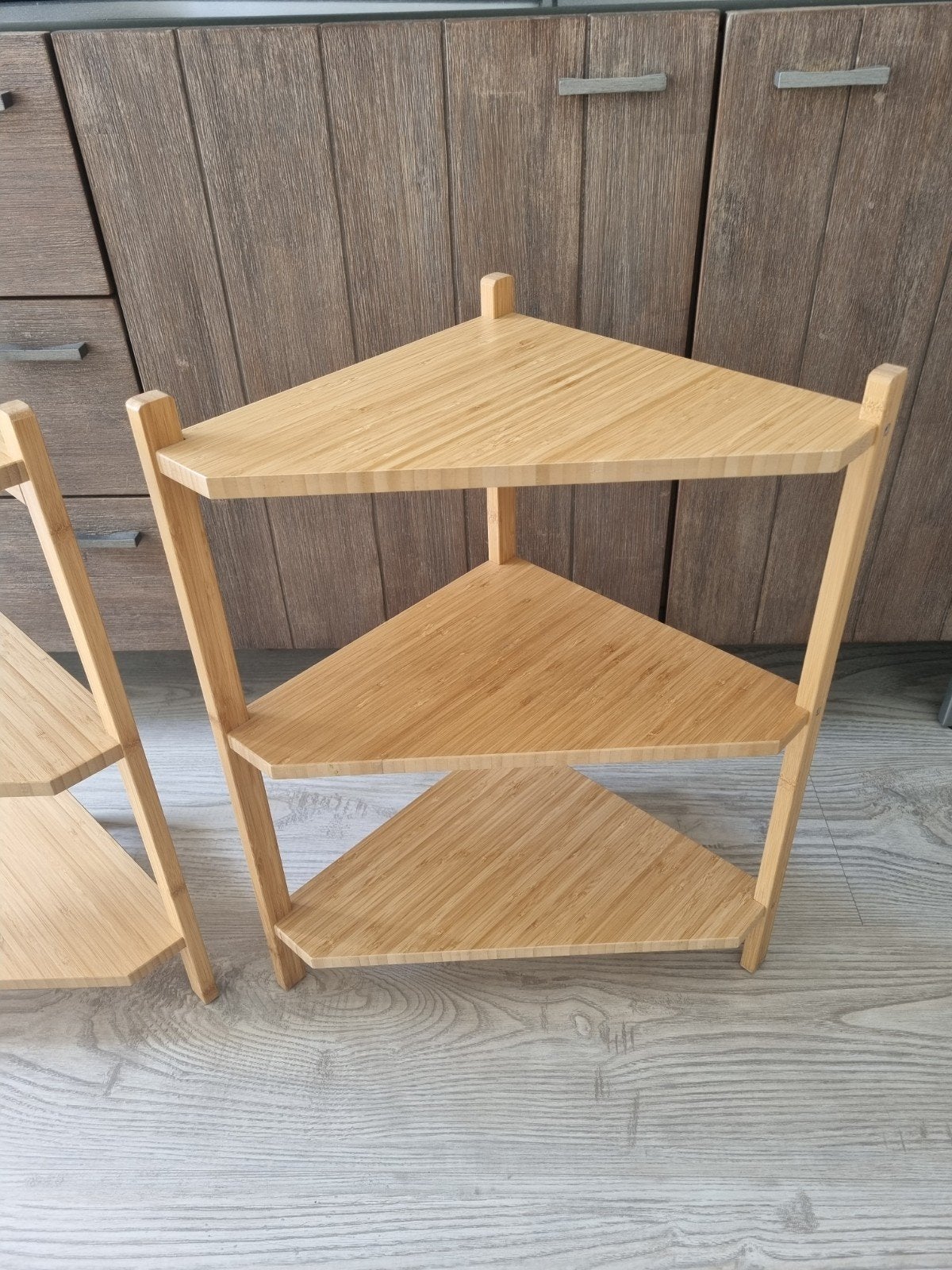 3x IKEA RÅGRUND Hoekrek Bamboe - Nieuwstaat, Ophalen, Zo goed als nieuw