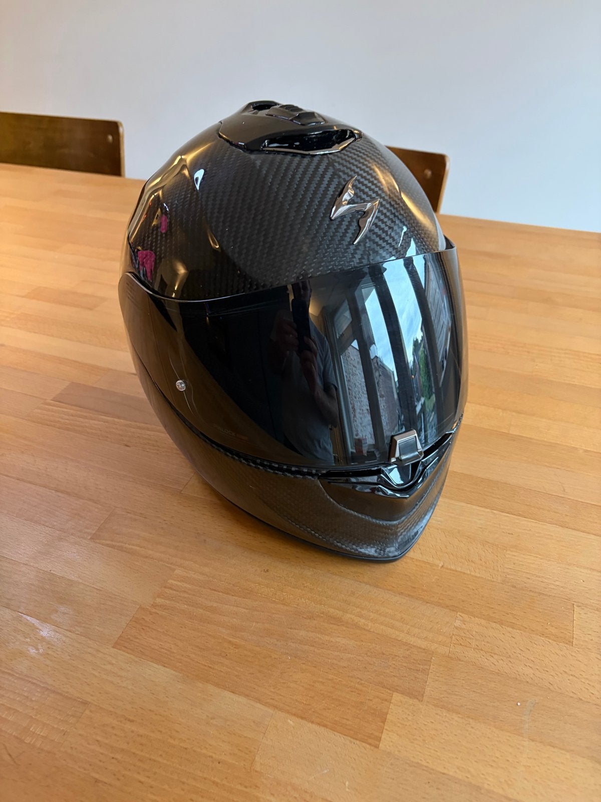 Scorpion Carbon Integraalhelm - Lichtgewicht en Stijlvol, Heren, Integraalhelm, Tweedehands, Ophalen