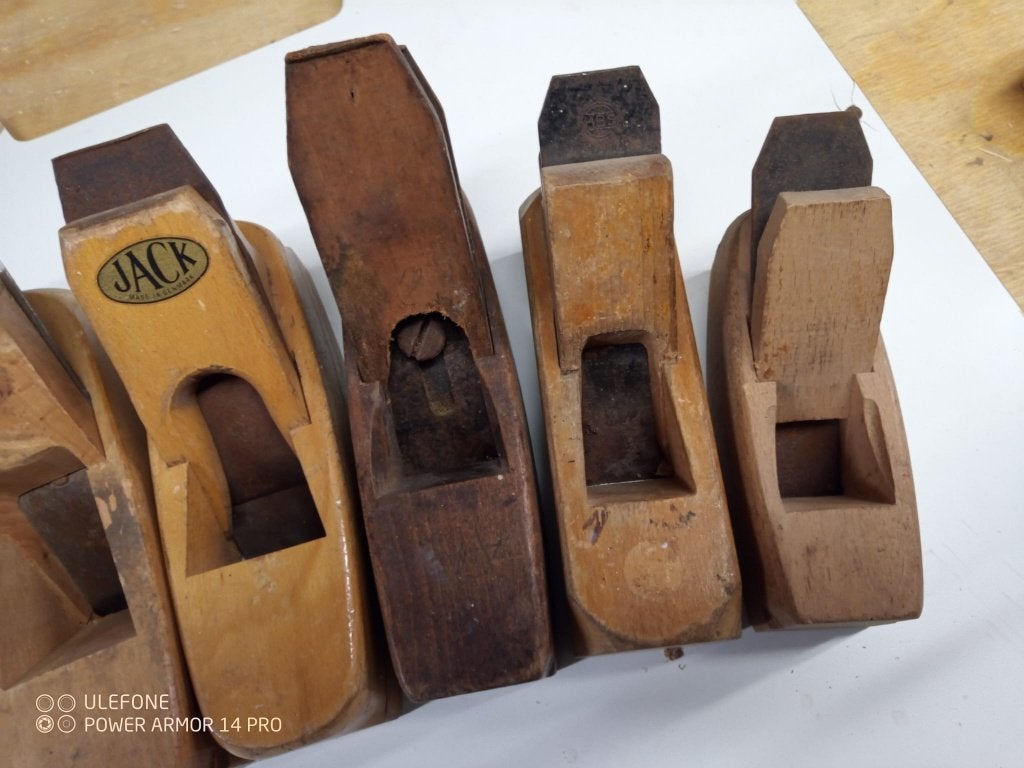 7 blokschaven waarvan 3 nooitgedagt ., Antiek en Kunst, Antiek | Gereedschap en Instrumenten, Ophalen of Verzenden