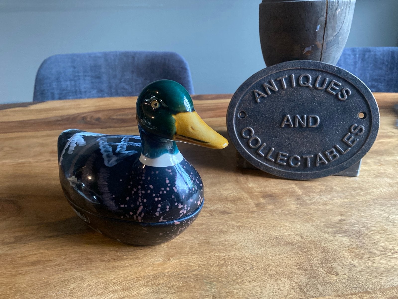 Vintage keramische eend schaal - Michel Caugant, Antiek en Kunst, Ophalen of Verzenden