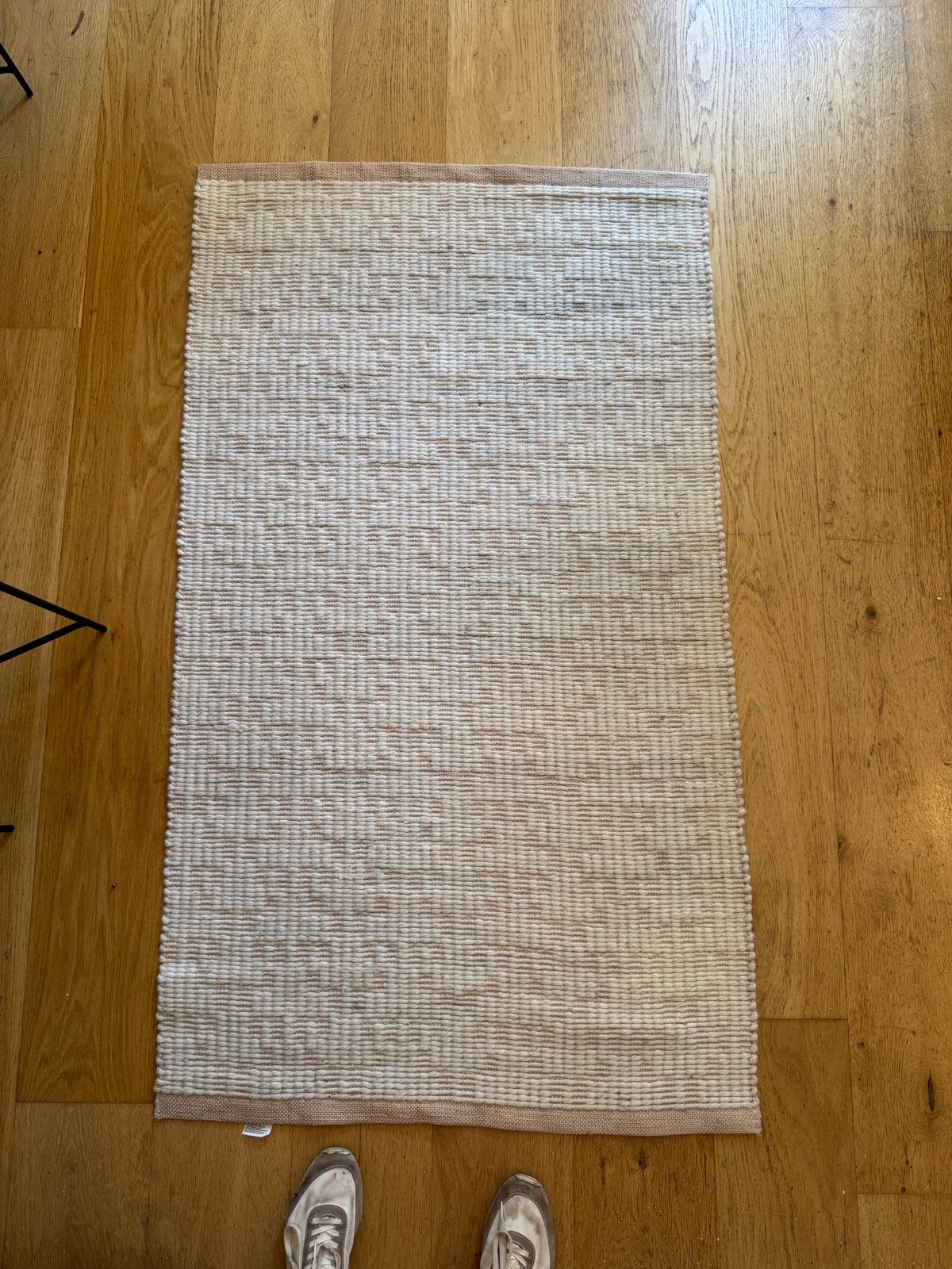 Handgeweven vloerkleed - Beige/Crème, 100 tot 150 cm, Beige, Zo goed als nieuw, Rechthoekig