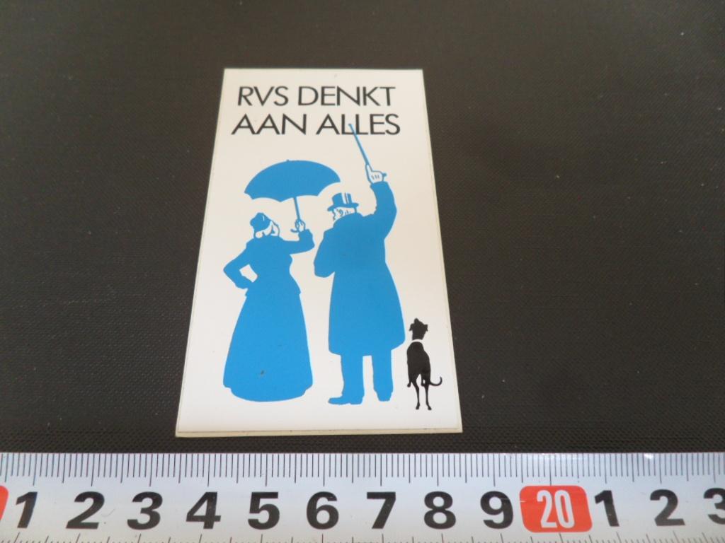 sticker RVS verzekeringen Denkt aan alles *, Verzamelen, Ophalen, Zo goed als nieuw