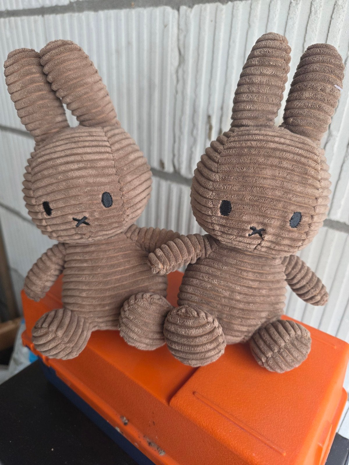 2 NIEUWE Corduroy Nijntje Knuffels, Nijntje, Ophalen of Verzenden, Bruin, Konijn