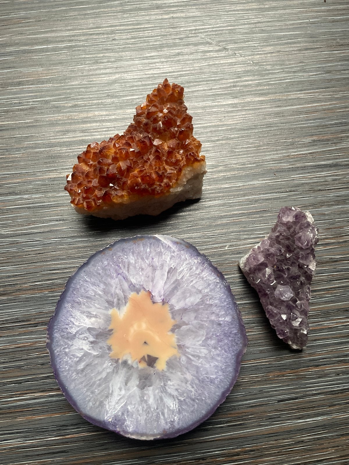 Prachtige Edelstenen Collectie: Citrien, Amethist, Agaat, Ophalen, Gebruikt