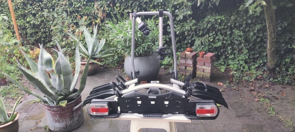 Thule Euroway 921, kantelbaar, Auto diversen, Fietsendragers, Ophalen, Gebruikt, Brede banden, 2 fietsen