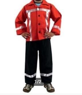 Brandweer + helm outfit mt 140, Kinderen en Baby's, Carnavalskleding en Verkleedspullen, Nieuw, Jongen, 134 t/m 140, Ophalen of Verzenden