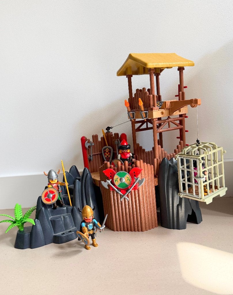 Playmobil 4433 Vikingfort met gevangene en toren (2005), Complete set, Ophalen of Verzenden, Zo goed als nieuw, Kasteel/Fort