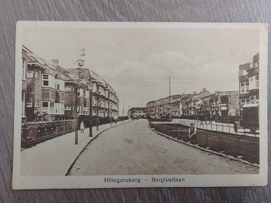 Rotterdam Hillegersberg, Berglustlaan, Ophalen of Verzenden, Voor 1920, Gelopen, Zuid-Holland