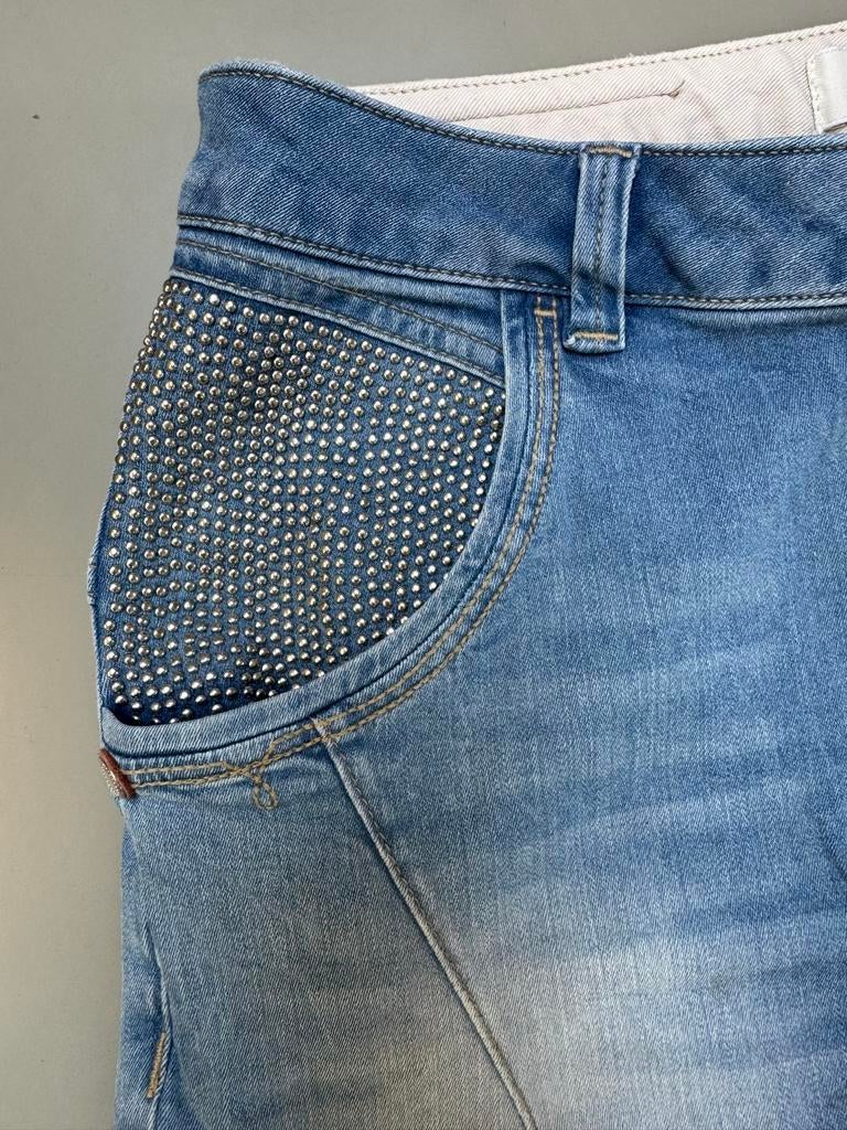 Mos Mosh korte spijkerbroek maat 26, Kort, Blauw, Ophalen of Verzenden, Zo goed als nieuw