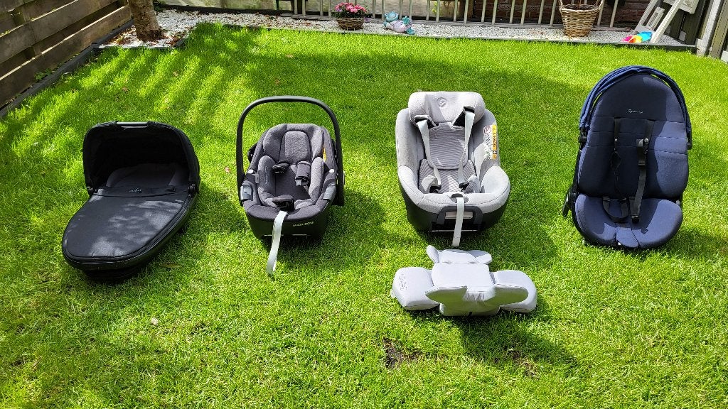 6-in-1 stoelenset (0-18kg) autostoel & kinderwagen, Kinderen en Baby's, Autostoeltjes, Ophalen, Verstelbare rugleuning, Gebruikt