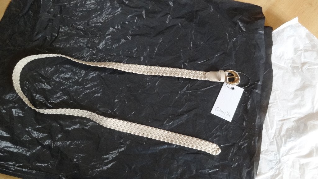 NIEUWE riem met kaartje maat 85/115, 2.5 cm breed, met GRATI, Minder dan 3 cm, 100 cm of meer, Wit, Nieuw