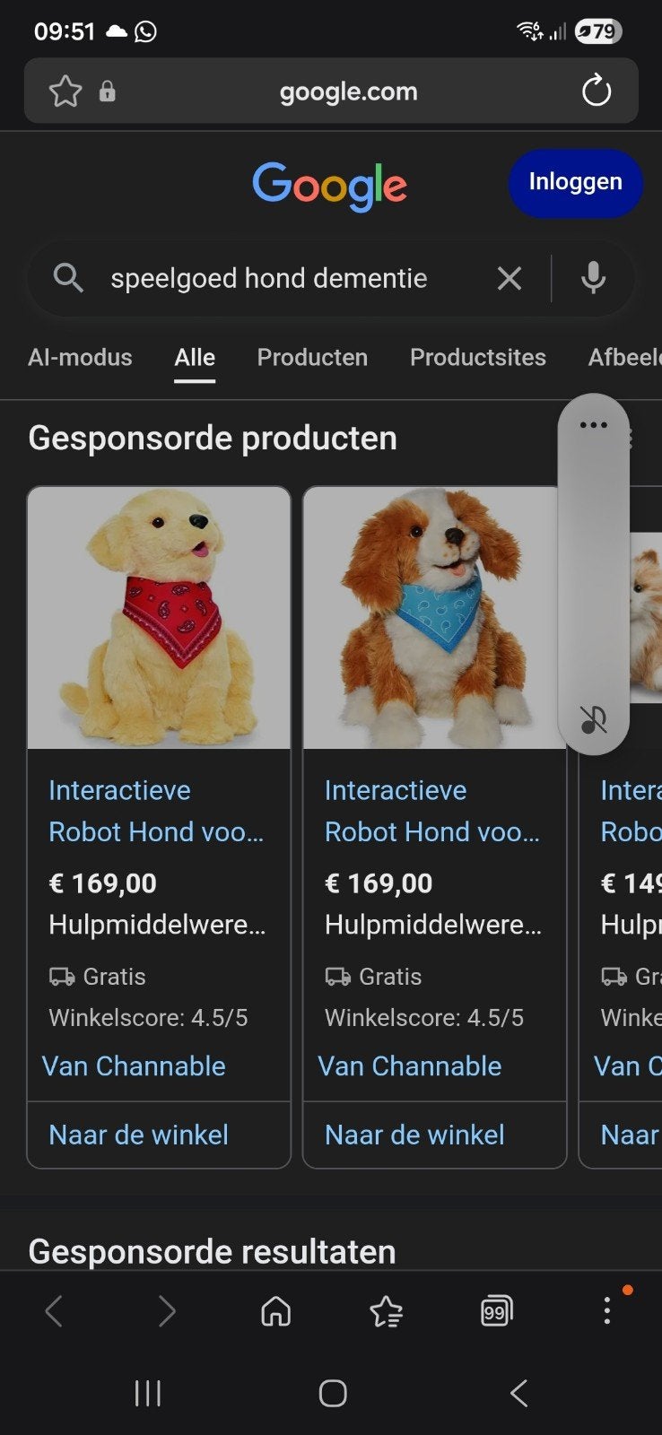 Interactieve honden voor dementen of ouderen, Ophalen of Verzenden, Zo goed als nieuw, Jongen of Meisje