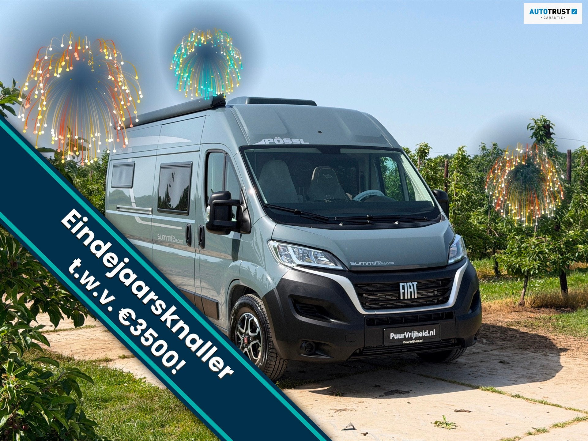 Possl Summit 600 LR Automaat/Solar/Trekhaak/Tv en schotel, Automaat, Buscamper of Camperbus, Pössl, 6 tot 7 meter