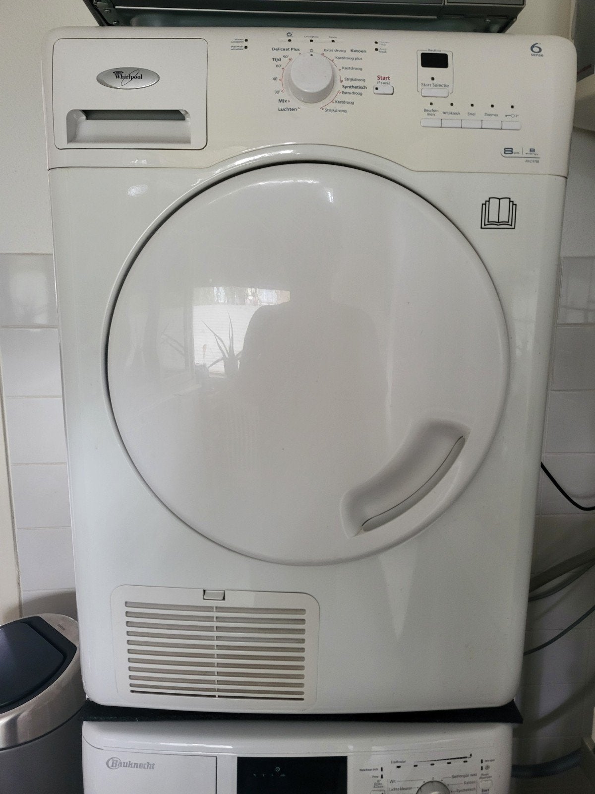 Gratis Whirlpool wasdroger. Lees de beschrijving, Ophalen, Niet werkend, Condens, 85 tot 90 cm