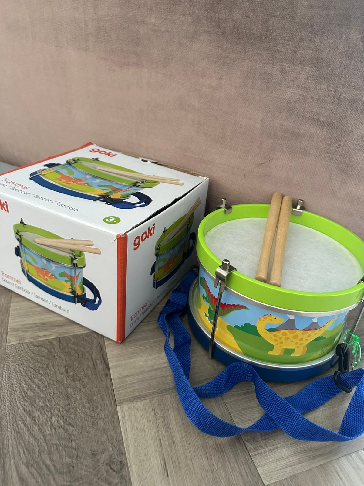 Goki dino trommel drum, Ophalen, Gebruikt, Ontdekken, Met geluid