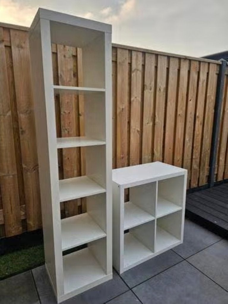 2x 5 vaks Kallax expedit vakkenkast open kast 5x1 wit Ikea, Ophalen, Minder dan 50 cm, 5 laden of meer, Zo goed als nieuw