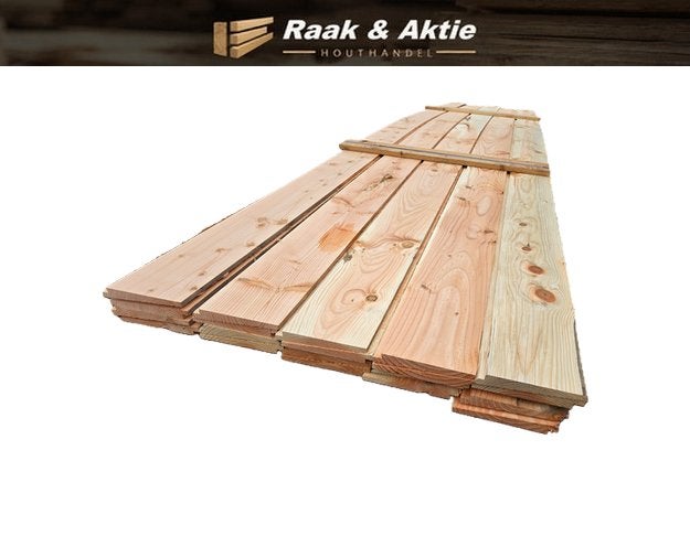 18 m2 Douglas Zweeds rabat € 2,70 per meter - nr: TP149, Ophalen, Nieuw, 250 cm of meer, Planken