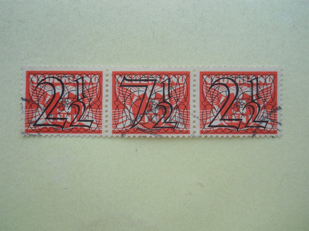 Nederland 1940 Guilloche Combinatie Nvph.356D gestempeld, Postzegels en Munten, Postzegels | Nederland, Ophalen of Verzenden, T/m 1940