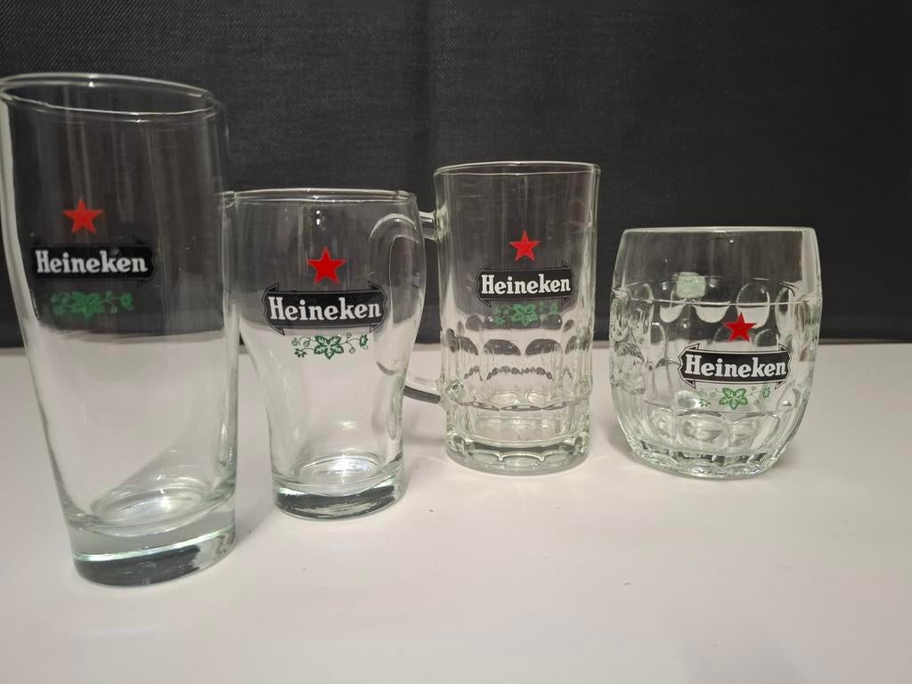 Heineken bierglazen, Verzamelen, Glas en Borrelglaasjes, Ophalen of Verzenden, Zo goed als nieuw, Bierglas