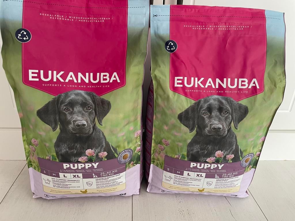 Puppy voer Eukanuba 2x 3kg, Ophalen, Hond