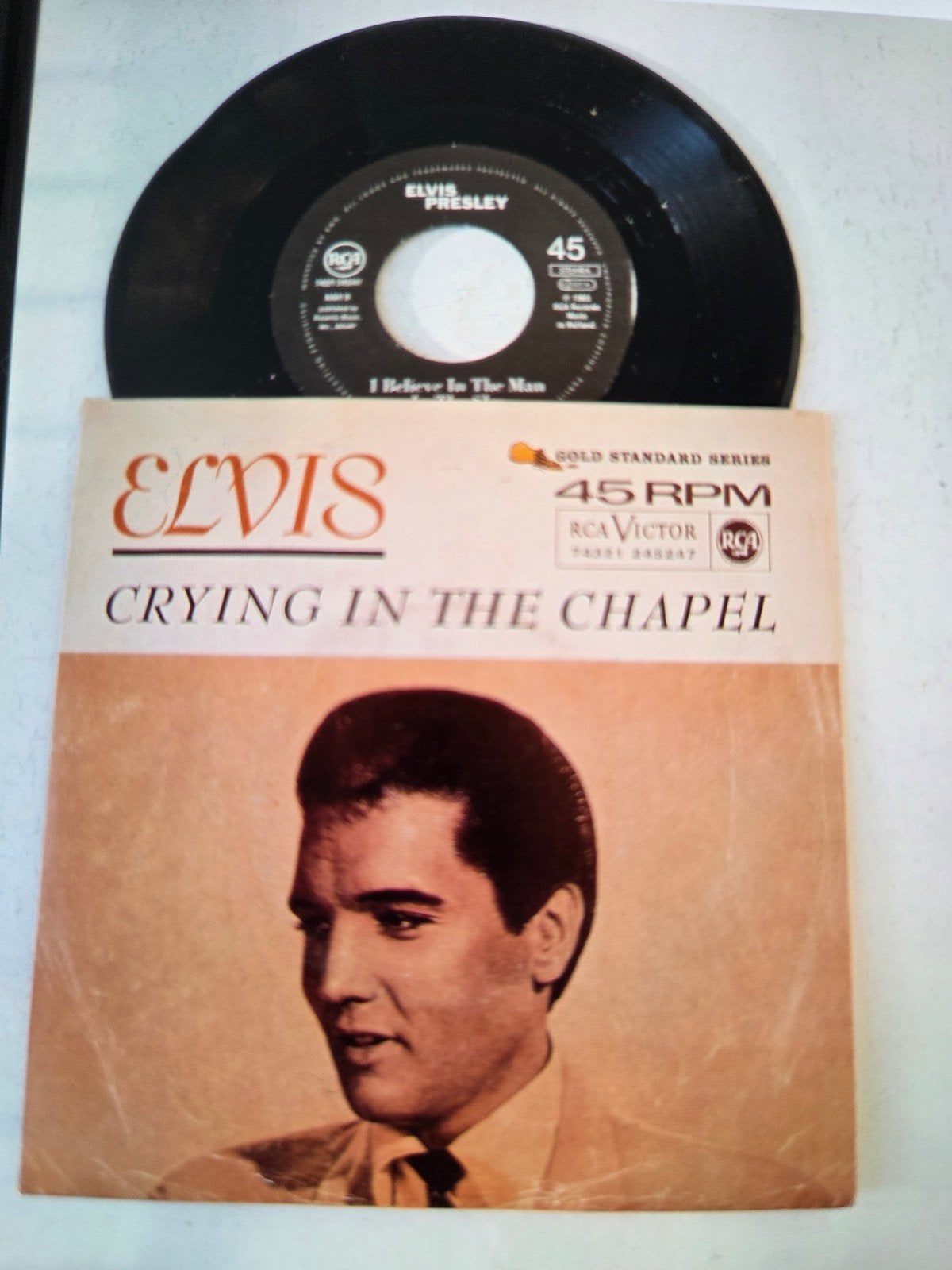 Elvis Presley - Crying in the Chapel / I Believe In The Man, Cd's en Dvd's, Vinyl Singles, Gebruikt, 7 inch, Pop, EP