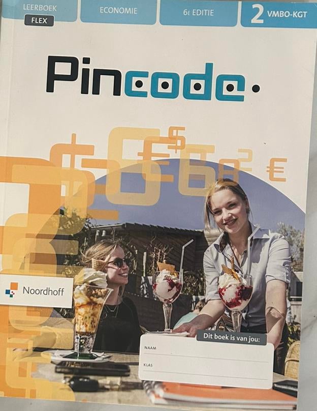 Pincode economie 2 vmbo -kgt 6e editie NIEUW, Ophalen of Verzenden, Zo goed als nieuw, VMBO, Economie