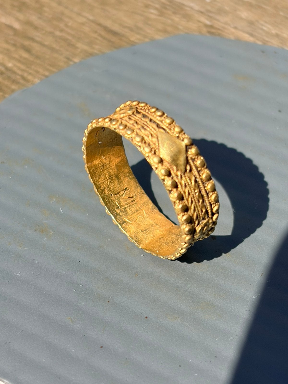 Fraaie antieke gouden zeeuwse Akkelde ring 1800-1900 22-24k, Ophalen, Goud