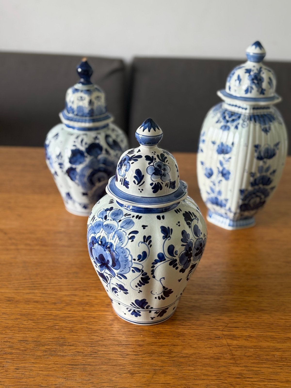 Set van 3 Delfts blauwe vazen, Ophalen