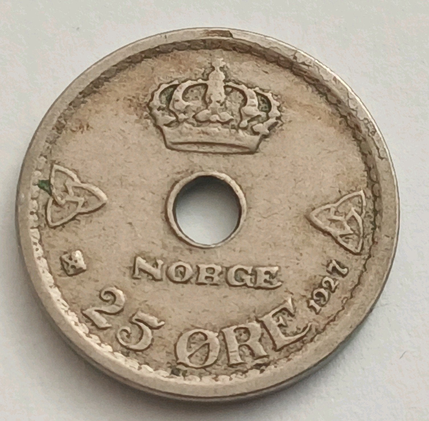Noorwegen 25 Ore 1927 Prachtige Oude Antieke Munt Scandinavi, Ophalen of Verzenden, Overige landen