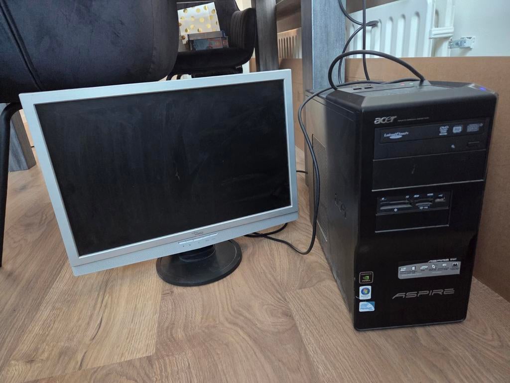 Acer Aspire M1641 dekstop met monitor, Computers en Software, Ophalen, Gebruikt, Met monitor, Acer Aspire