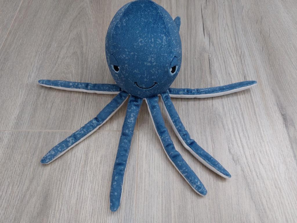 Knuffel jysk blauwe octopus L460, Verzenden, Zo goed als nieuw