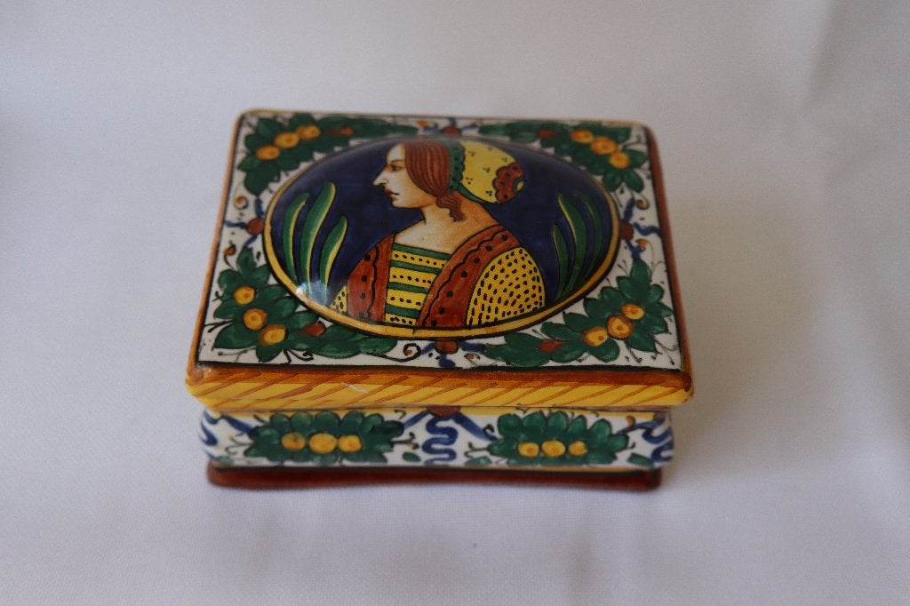 Vintage Deruta Italie keramiek juwelen doosje, Ophalen of Verzenden