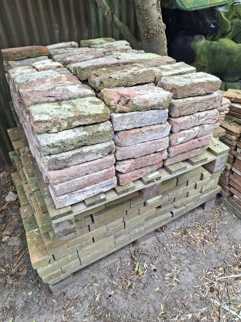oude Drentse metselstenen gebikt 180 stuks, zie foto/omschr, Ophalen, Gebruikt, Bakstenen