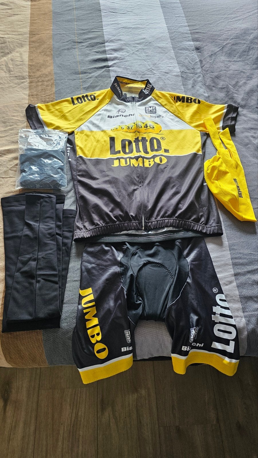 Lotto Jumbo Wielerkleding Set - Shirt, Broek, Arm / Beenst, Gebruikt, Heren, Ophalen of Verzenden, XL