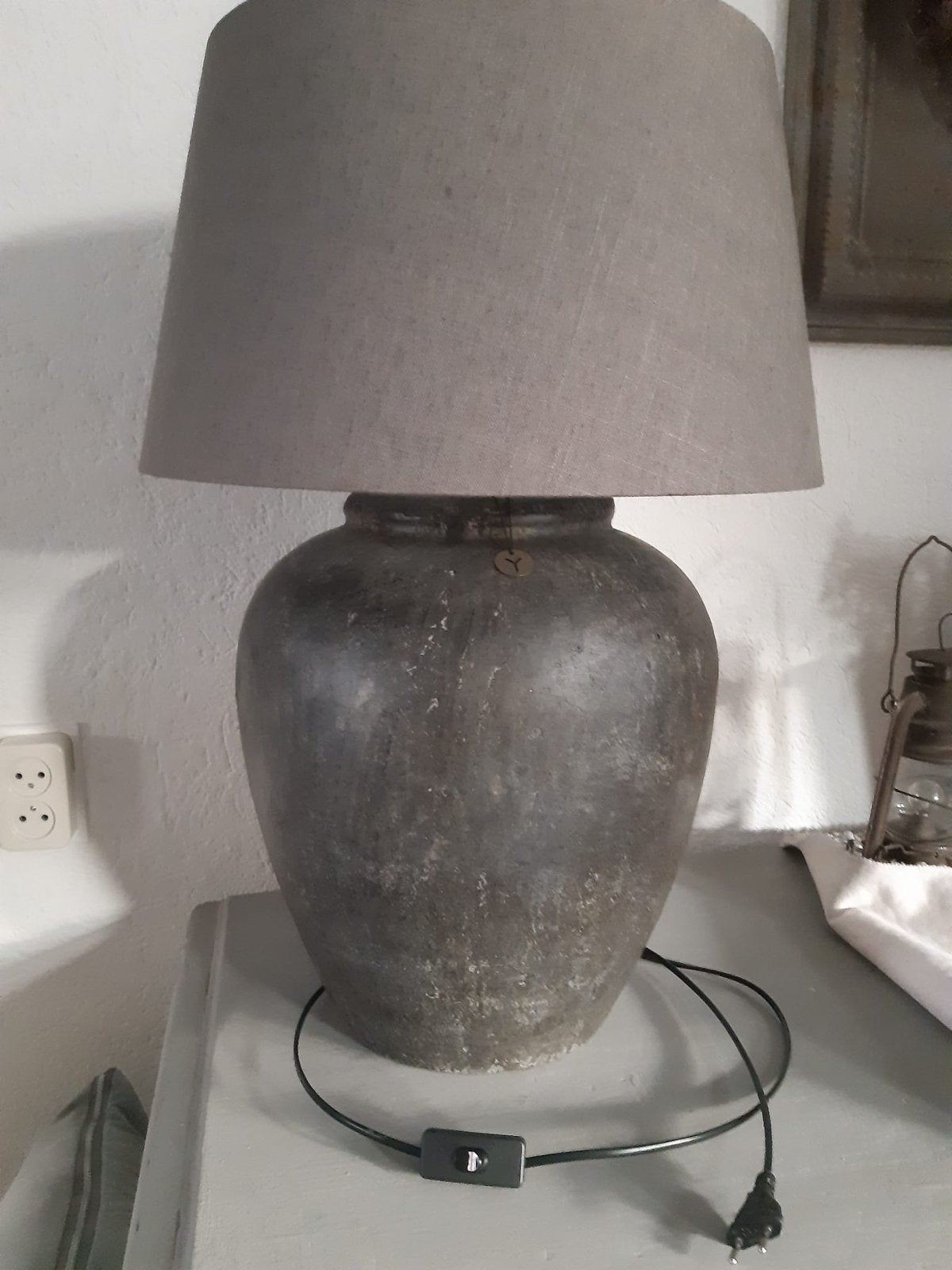 Landelijke kruiklamp, Ophalen, Zo goed als nieuw, Minder dan 50 cm