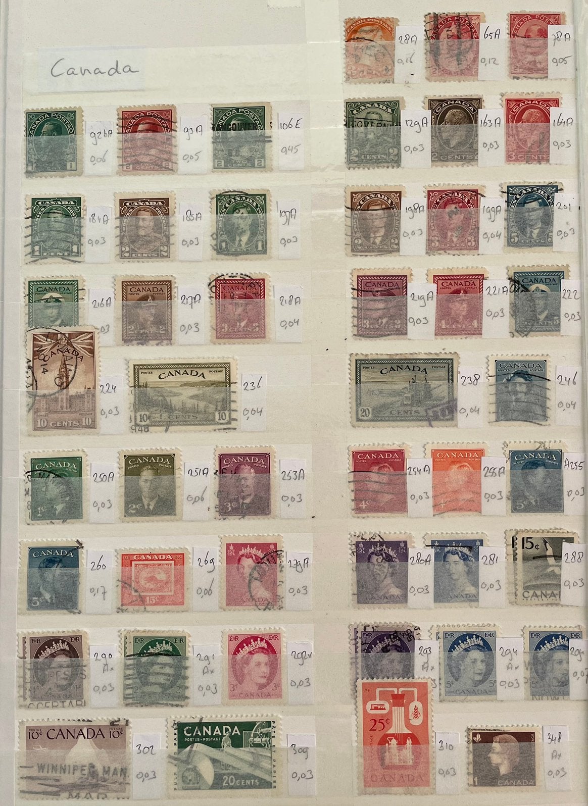 Kaveltje postzegels Canada, Postzegels en Munten, Postzegels | Volle albums en Verzamelingen, Ophalen of Verzenden, Buitenland