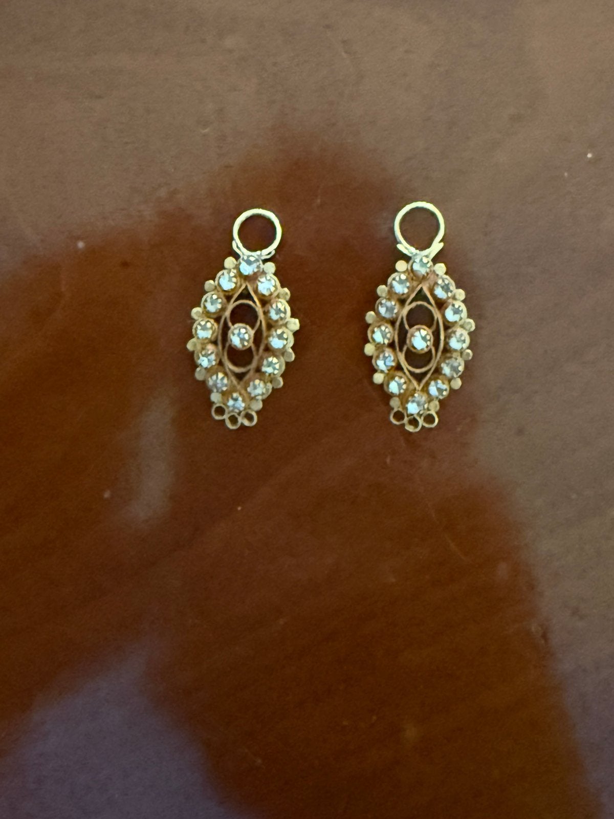 14 karaat gouden creool hangers, Sieraden, Tassen en Uiterlijk, Oorbellen, Ophalen of Verzenden, Zo goed als nieuw, Goud