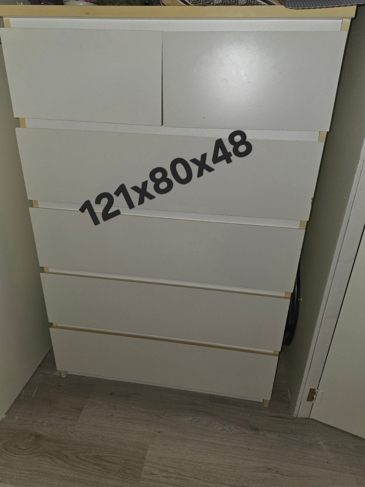 Witte Ladekast 121hx80bx48d cm - Ideaal voor berging, Huis en Inrichting, Ophalen, Gebruikt, 100 tot 150 cm, 50 tot 100 cm