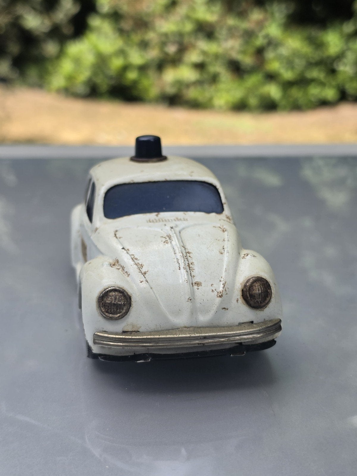 Oud blikken speelgoed Volkswagen Kever politiewagen, Ophalen of Verzenden