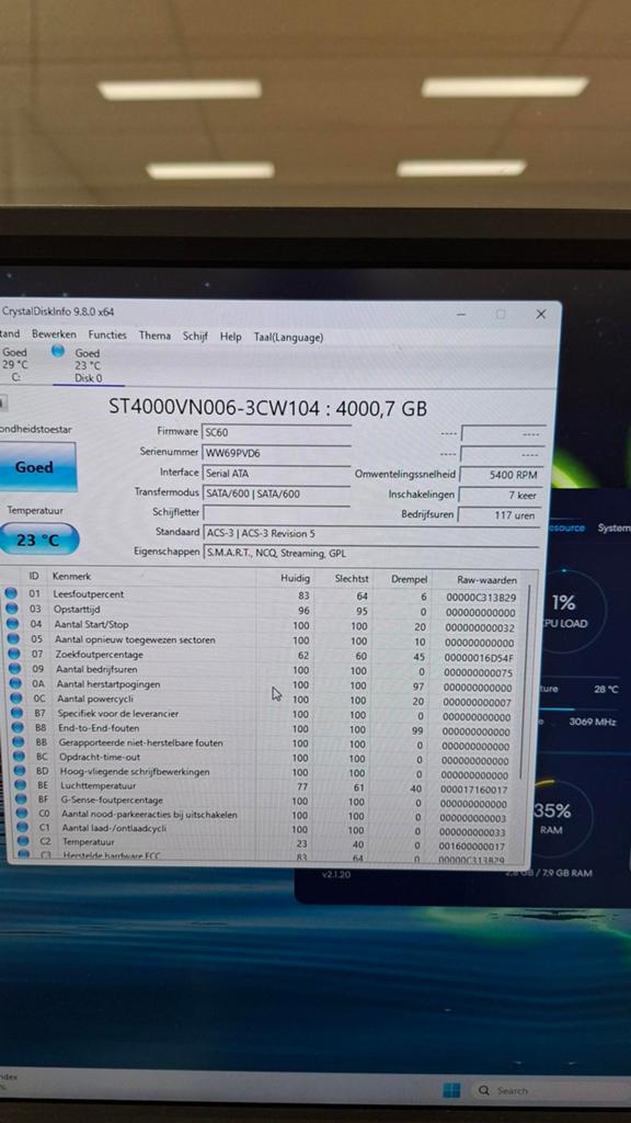 Zo goed als nieuwe Seagate IronWolf 4TB Harde Schijf 3.5", Intern, HDD, Ophalen of Verzenden, Desktop