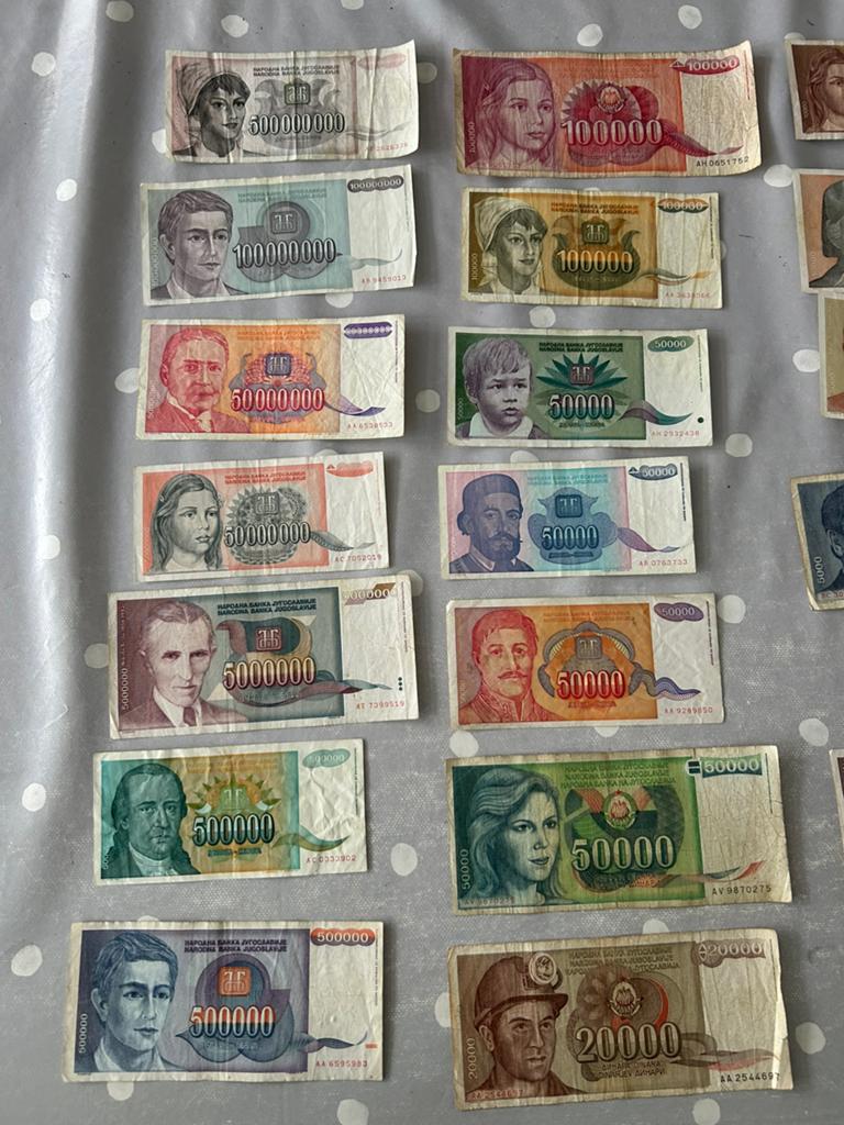 38 verschillende biljetten Joegoslavie, Ophalen of Verzenden, Joegoslavië, Setje