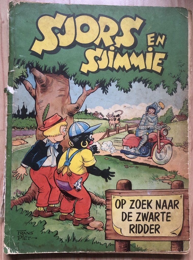 FRANS PIET - SJORS EN SJIMMIE -OP ZOEK NAAR DE ZWARTE, Eén stripboek, Ophalen of Verzenden, Zo goed als nieuw, Frans Piët