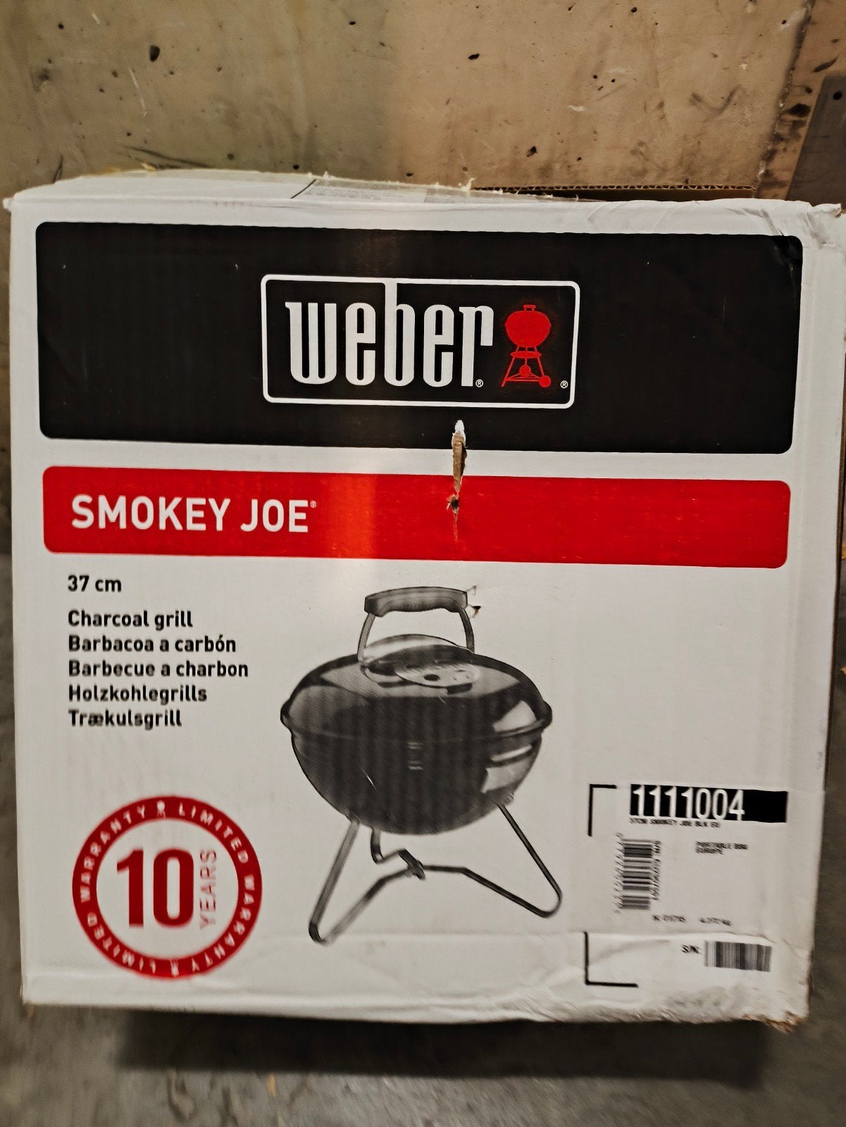 Weber Smokey Joe Houtskoolbarbecue 37 cm - Nieuw in doos, Ophalen of Verzenden, Nieuw, Weber